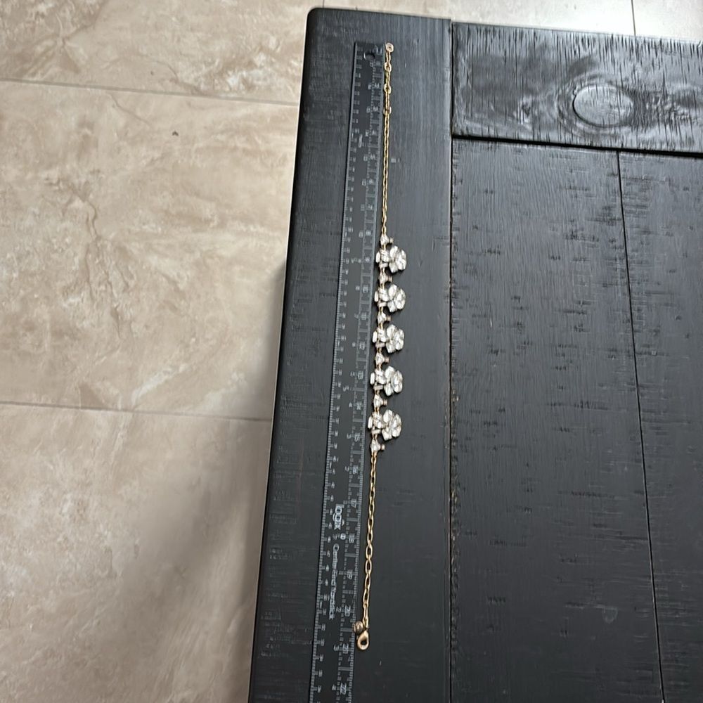 J Crew Venus Flytrap Clear Cluster Crystal Gold-T… - image 6